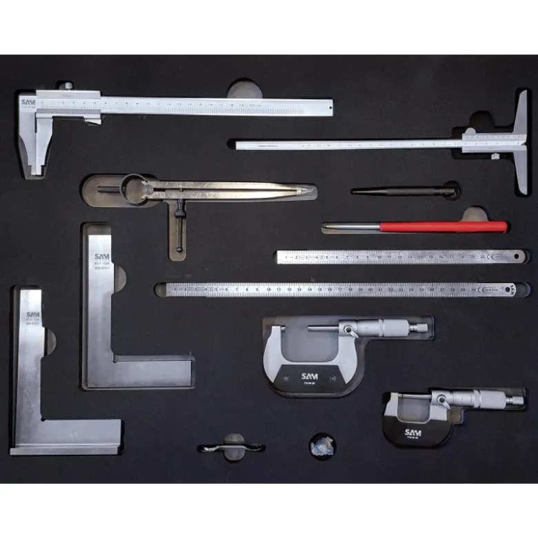 Composition Metrologie Mesure Et Tracage 11 Outils SAM Outillage - CP-11M