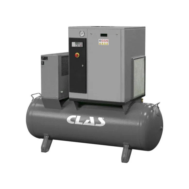 Compresseur d'air a vis 15cv sur reservoir + secheur CLAS OP 3610