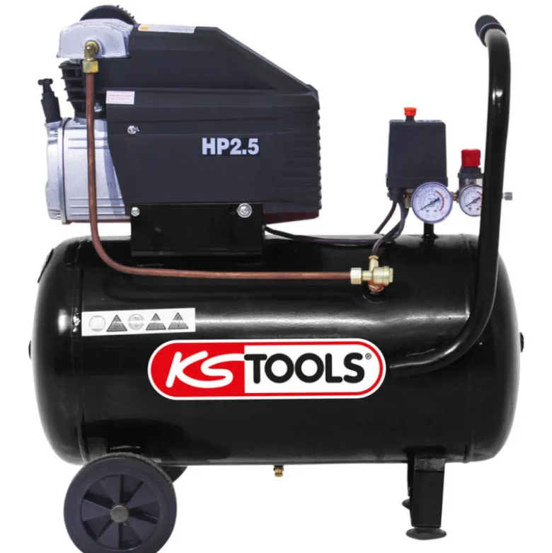 Compresseur d'air à piston 50L 8 bars 2.5 cv 220V KS TOOLS 165.0803
