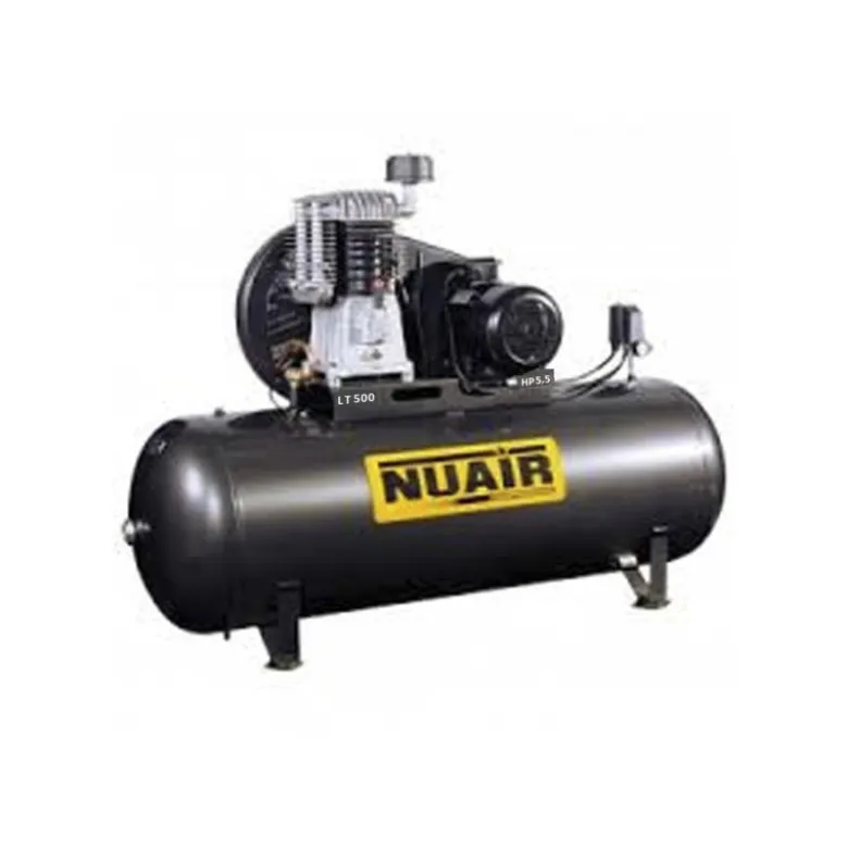 Compresseur d'air à piston marche lente 7,5 CV, 500 L, 400 V tri NUAIR 183202NU