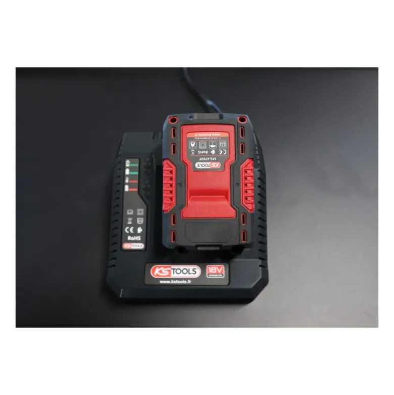 Compresseur d'air portatif silencieux 5L 9Bars 18V avec batterie 4Ah et chargeur KS TOOLS - 165.0816F-A1