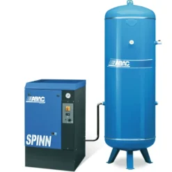 Compresseur d'air rotatif à vis + réservoir 500L 7.5 Cv 10 Bar Série SPINN ABAC SPINN 0710V500