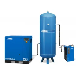 Compresseur d'air rotatif à vis, réservoir 500L, sécheur 60m3/h, 7,5CV, 400V Tri, 52,9m3/h, 8bar ABAC - COMPLET FORM 07 08