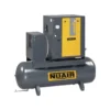 Compresseur d'air à vis 5.5 CV, 200 L, 400 V tri, pression 8, débit 35 m3/h, avec sécheur NUAIR 220509IE3NU
