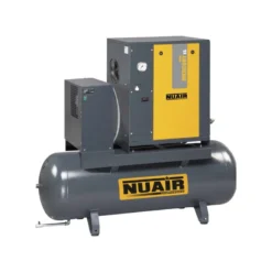 Compresseur d'air à vis 5.5 CV, 200 L, 400 V tri, pression 8, débit 35 m3/h, avec sécheur NUAIR 220509IE3NU
