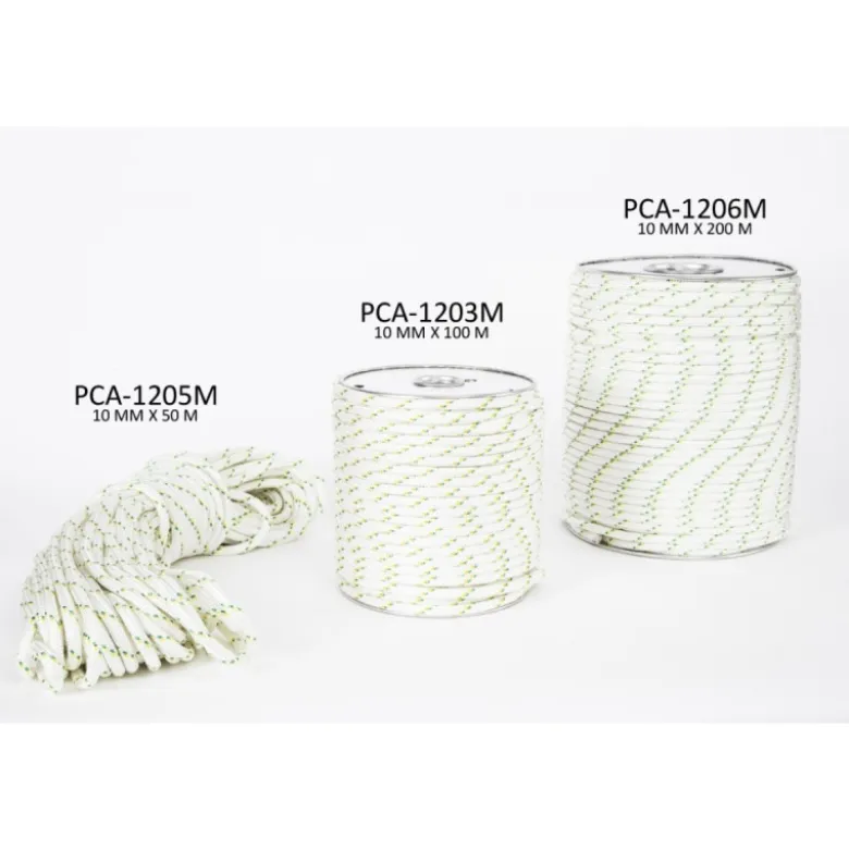 Corde de polyester double tresse 10mm x 50-100-200m pour treuils Portable Winch