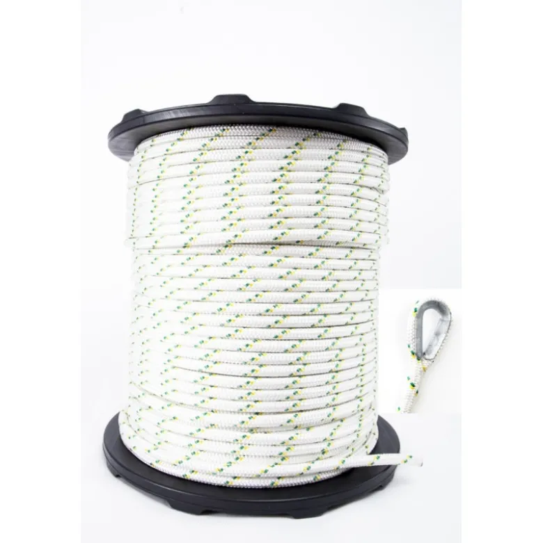 Corde de polyester double tresse épissures et cosses 12mm x 100-200-300m pour treuils Portable Winch