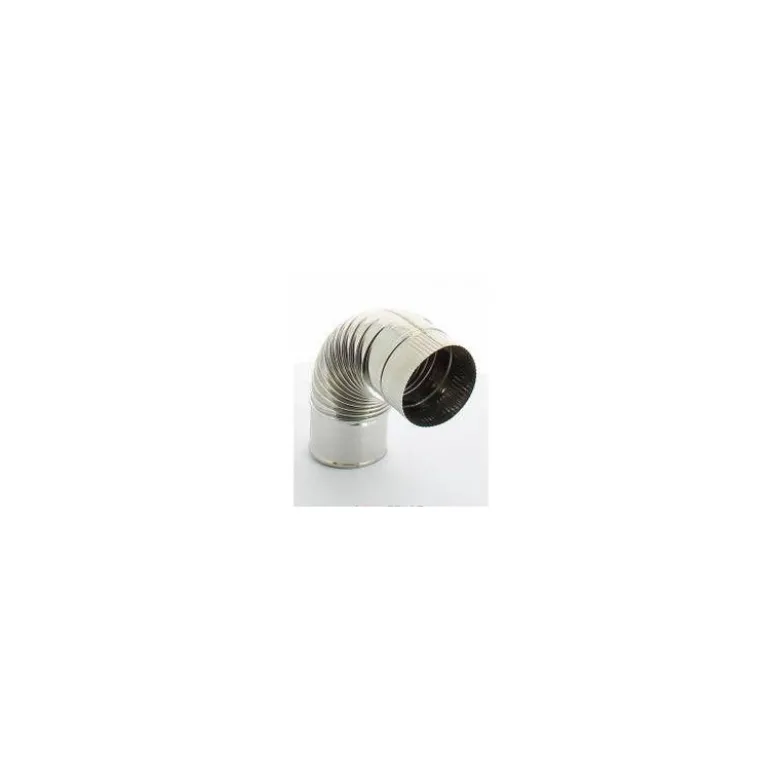Coude 90° simple paroi aluminium pour gaz intérieur Ø125 à 200mm - SOVELOR