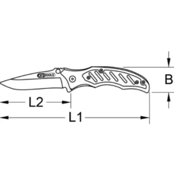 Couteau avec pochette KS TOOLS 907.2105