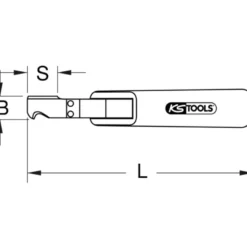 Couteau à dégainer pour câbles de 8 à 28 mm KS TOOLS 907.2184