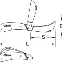 Couteau d'électricien 2 lames KS TOOLS 907.2186