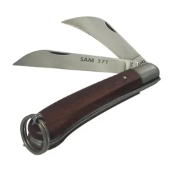 Couteau Pour Electricien 2 Lames Avec Clip Inox Fme SAM Outillage - 371-FME