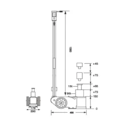 Cric hydropneumatique 15-30t CLAS OH 3015N