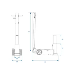 Cric Hydropneumatique 25T King Tony - 9HYCH125H