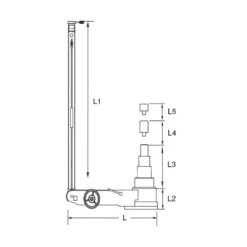 Cric hydro-pneumatique 60T/40T/22T/11T KS TOOLS 160.0744
