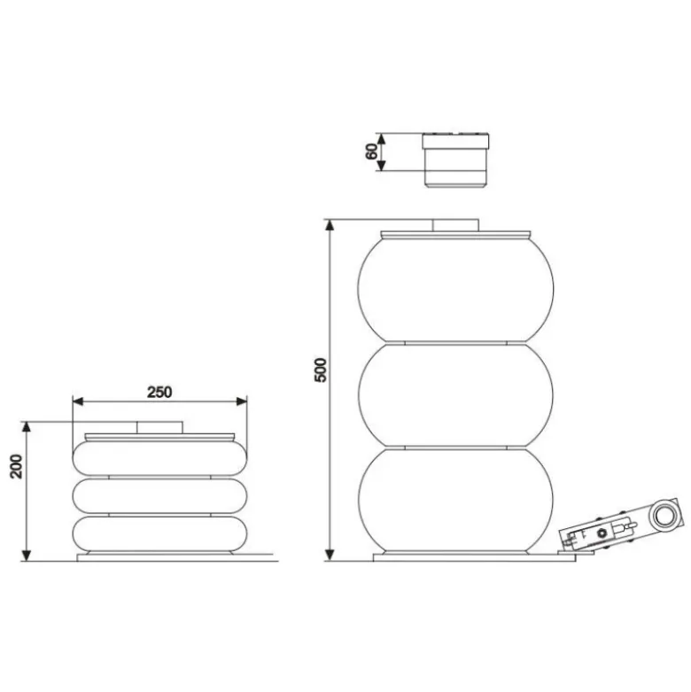 Cric pneumatique 3 boudins 2t CLAS OP 0309