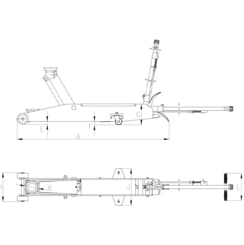 Cric rouleur 5t chassis l.1505mm CLAS OH 5355