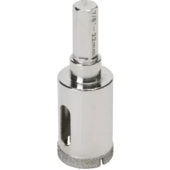 Diamant trépan à eau - D 17 mm à 29 mm / tige 9.6 mm hexagonale SIDAMO