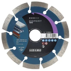 Disque Diamant à segment EXPERT TT 125 mm / Alésage 22.23 mm Tronçonnage béton/Asphalte/Acier SIDAMO 11130014