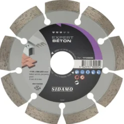 Disque Diamant à segment 115 mm EXPERT BETON Tronçonnage béton SIDAMO 11130005