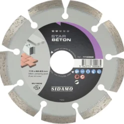Disque Diamant à segment 115 mm STAR BETON Tronçonnage béton SIDAMO 11130008