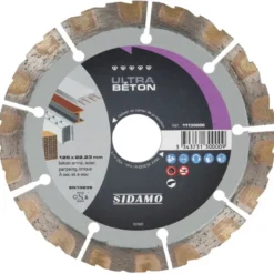 Disque Diamant à segment 125 mm ULTRA BETON Tronçonnage béton/Acier SIDAMO 11130000