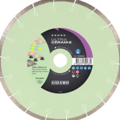 Disque Diamant ULTRA CERAM E - D 230 mm / Alésage 25,40 mm pour coupe à eau sur scies SIDAMO 11130163
