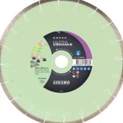 Disque Diamant ULTRA CERAM E - D 250 mm / Alésage 25,40 mm pour coupe à eau sur scies SIDAMO 11130166