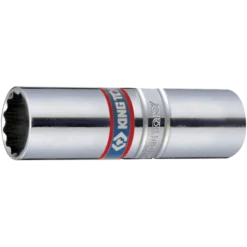 Douille Bougie 3/8 12 Pans 18 Mm Avec Retenue Ressort King Tony - 36B018