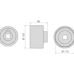 Douille capuchons moyeux bpw 16t 110mm 8 pans CLAS OM 0375