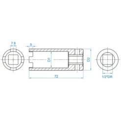 Douille 1/2" De Soupape D'Injection Diesel - Man & Benz King Tony - 9AN43