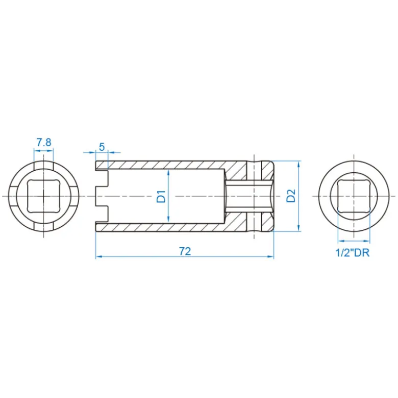 Douille 1/2" De Soupape D'Injection Diesel - Man & Benz King Tony - 9AN43