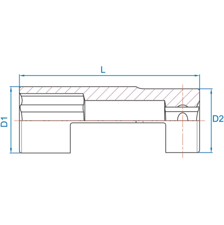 Douille 3/8" 1/2" 83mm Pour Moteur Detroit Diesel King Tony - 32J516S