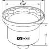 Douille 12 pans pour écrou d'essieu IVECO, 105 mm KS TOOLS 460.4165