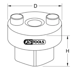 Douille pour boulons de ressorts à lames pour Volvo, 27 mm KS TOOLS 450.0242