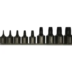 Douille Pour Vis Torx, Male Arrondis - Jeu De 9 Sur Rail SAM Outillage - RA8690