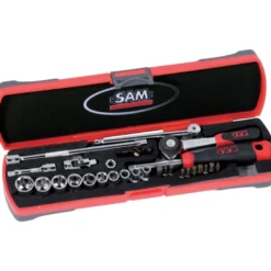 Douilles Et Accessoires 1/4'' - Coffret De 33 SAM Outillage - 73-R33