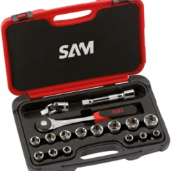 Douilles Et Accessoires 1/2'' - Coffret De 17 Outils SAM Outillage - 75-SH17PA