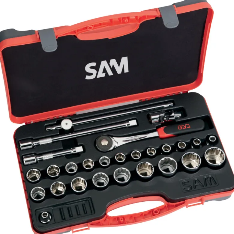 Douilles Et Accessoires 1/2'' - Coffret De 27 SAM Outillage - 75-S27PA