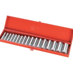 Douilles Longues 1/2'' 12 Pans - Coffret De 17 SAM Outillage - 75-SL17