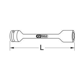 DOUILLE SPÉCIALE ÉCROUS ABÎMÉS 1/2'', 22 MM - KS TOOLS 913.1294