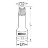 Douille tournevis 1/2" Torx percé pour réglage arbre à cames Mercedes TB100 KS TOOLS - 400.0001