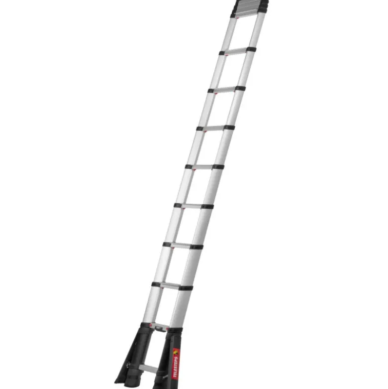 Echelle Prime Line 4.1m marches 80mm + stabilisateurs TELESTEPS 72241STAB