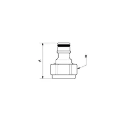 Embout fileté femelle cylindrique (filetage G 1/2 - G 3/4 - G 1) PREVOST