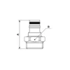 Embout fileté mâle cylindrique G 3/4 avec clapet obturateur PREVOST ELP 097154