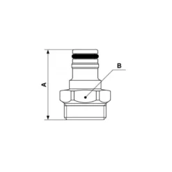 Embout fileté mâle cylindrique G 3/4 avec clapet obturateur PREVOST ELP 097154