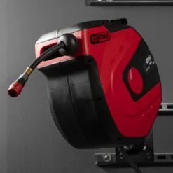 Enrouleur d'air 15 mètres avec tuyau Ø 10 mm noir KS TOOLS 515.3470