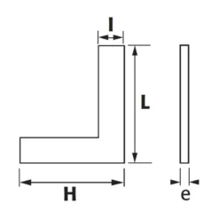 Equerre simple a 90° 200x130 MM precision classe 0 SAM - E3-200