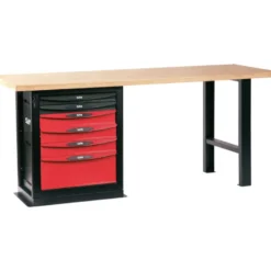 Etabli Atelier - Plateau Bois 1,5 Metre - Coffre 6 Tiroirs SAM Outillage - 1506-PM