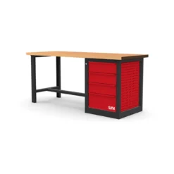 Etabli 1,5 metres bois avec meuble 4 tiroirs SAM - Etab-150m4
